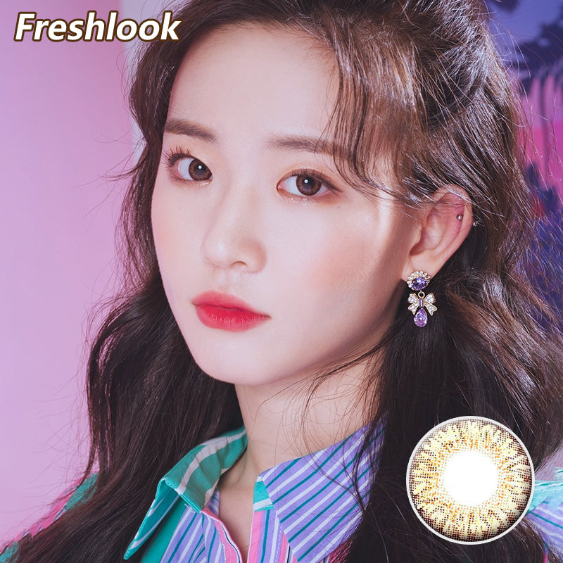 Freshlook Illuminate small diameter 13.8mm disposable daily color contact lenses Brown