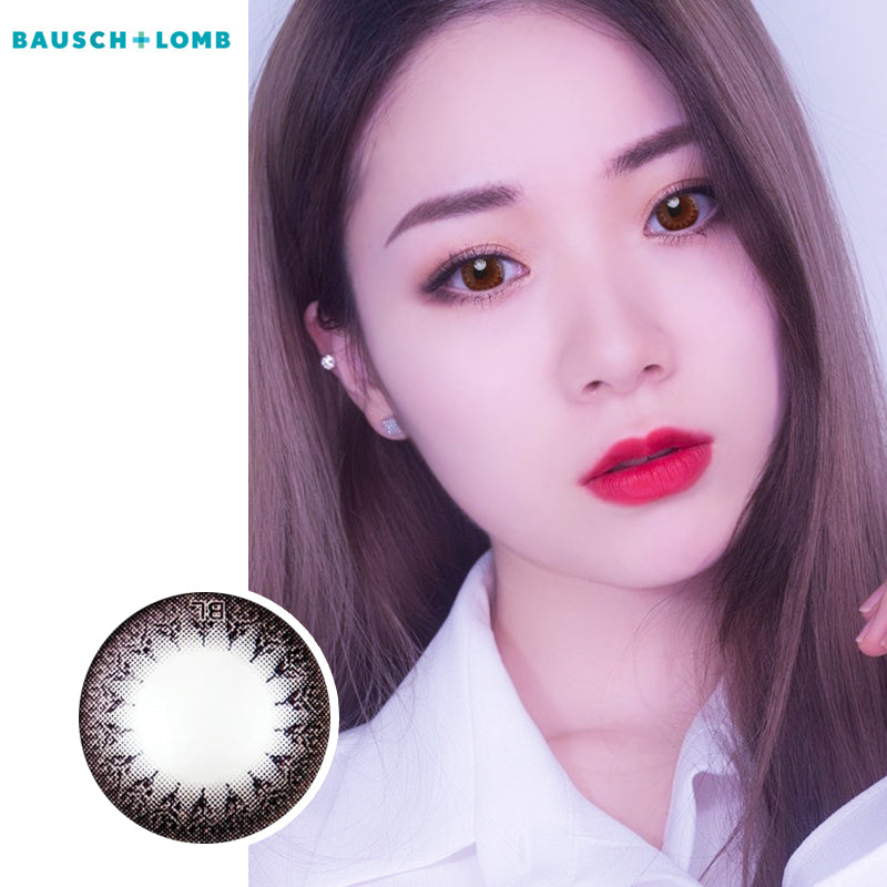 Bausch & Lomb one piece mixed blood small diameter disposable half yearly color contact lenses Black