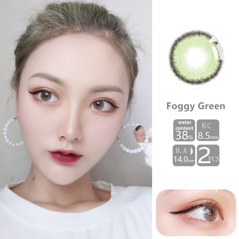 VISSMON yearly Contact Lenses Foggy Green (2pcs/box)