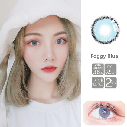 MiaoMou yearly Contact Lenses Foggy Blue (2pcs/box)