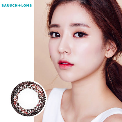 Bausch & Lomb lace bright eye size diameter disposable daily color contact lenses Amber Honey Brown