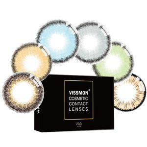 VISSMON yearly Contact Lenses Huda Egypt Brown (2pcs/box)