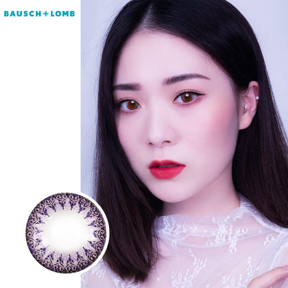 Bausch & Lomb one piece mixed blood small diameter disposable half yearly color contact lenses Purple