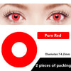Halloween & cosplay Yearly Color Contacts Pure Red (2pcs/box)