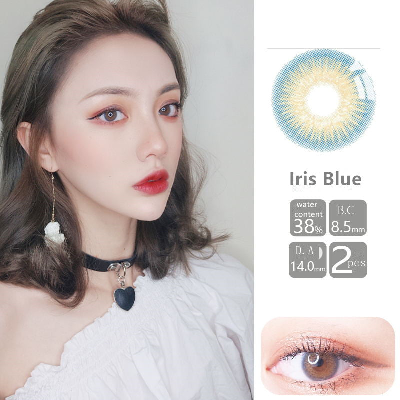 VISSMON yearly Contact Lenses Iris Blue (2pcs/box)