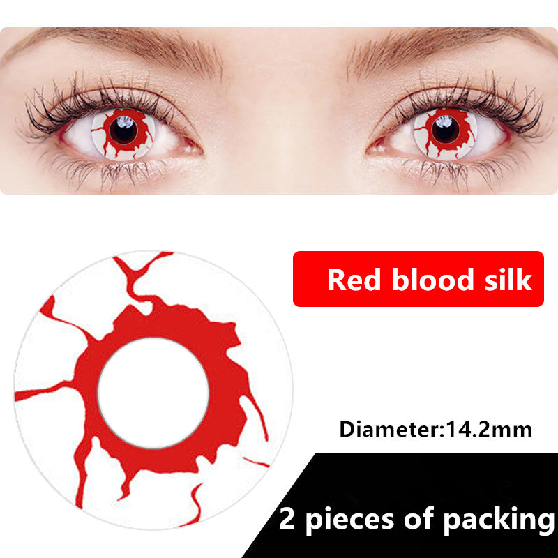 Halloween & cosplay Yearly Color Contacts Red blood silk (2pcs/box)