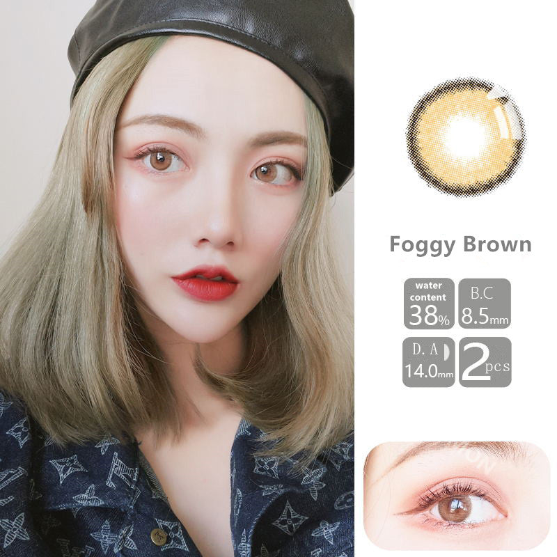 MiaoMou yearly Contact Lenses Foggy Brown (2pcs/box)