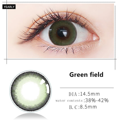 MiaoMou yearly Contact Lenses Green field (2pcs/box)
