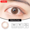 MiaoMou yearly Contact Lenses Matcha Gray (2pcs/box)