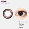 Bausch & Lomb lace bright eye size diameter disposable daily color contact lenses Amber Honey Brown