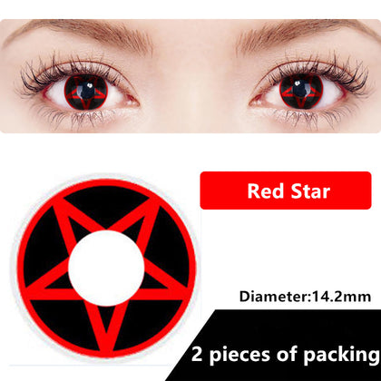 Halloween & cosplay Yearly Color Contacts Five star (2pcs/box)
