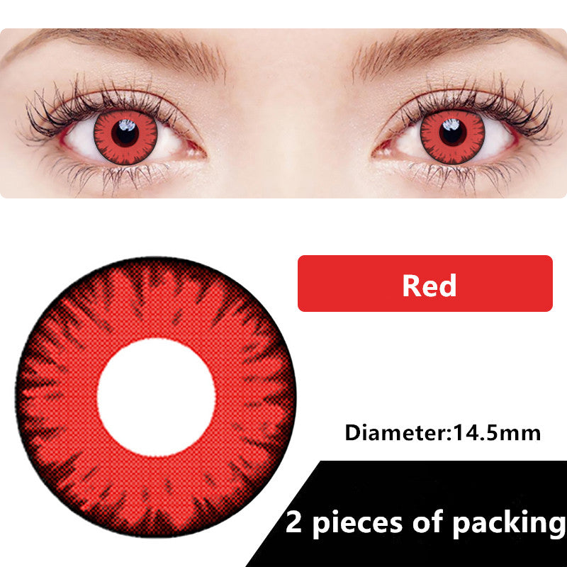 Halloween & cosplay Yearly Color Contacts Red (2pcs/box)