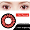 Halloween & cosplay Yearly Color Contacts Red flowers (2pcs/box)