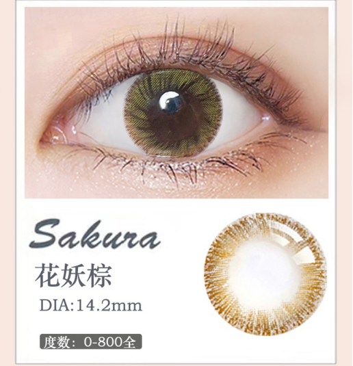 MiaoMou yearly Contact Lenses Bloom Brwon (2pcs/box)