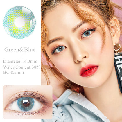 RNTO Yearly Color Contacts Green&Blue (2pcs/box)