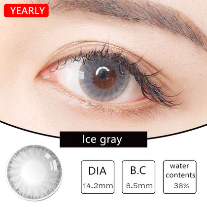 MiaoMou yearly Contact Lenses Ice Grey (2pcs/box)